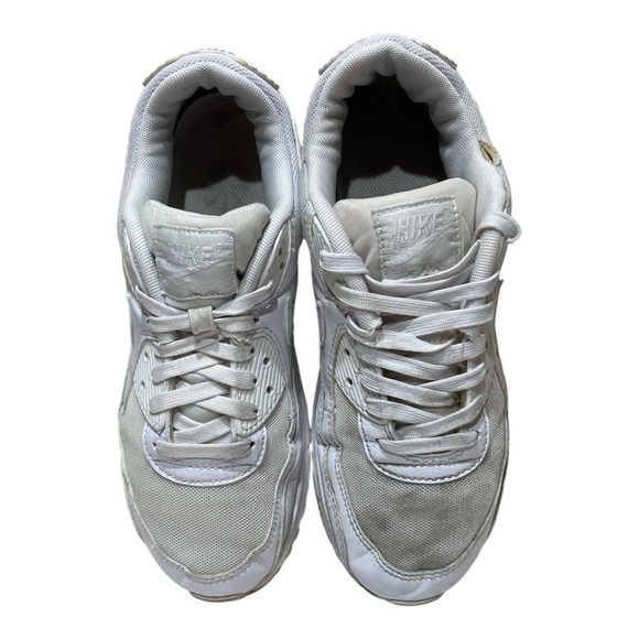 Women’s Nike Air Max 90 Triple White Sneakers - Picture 5 of 8